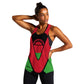 Malawi Women Racerback Tank Flag Colors Blended with National Emblem