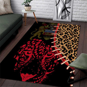 Leopard and Lion Malawi Area Rug Unity and Freedom