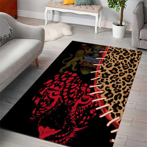 Leopard and Lion Malawi Area Rug Unity and Freedom