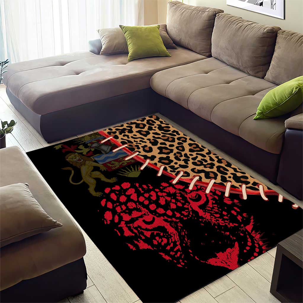 Leopard and Lion Malawi Area Rug Unity and Freedom