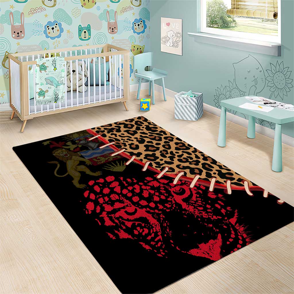 Leopard and Lion Malawi Area Rug Unity and Freedom