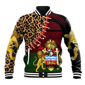 Leopard and Lion Malawi Baseball Jacket Unity and Freedom