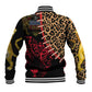 Leopard and Lion Malawi Baseball Jacket Unity and Freedom