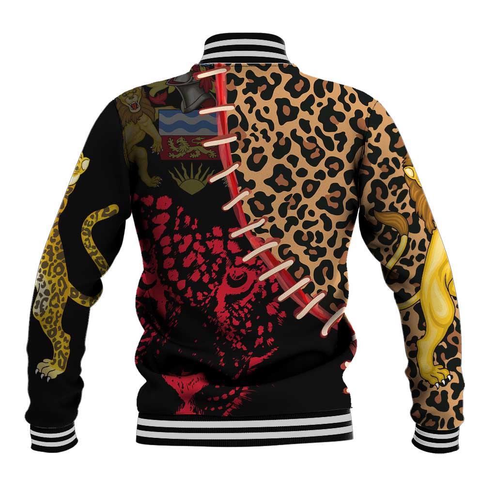Leopard and Lion Malawi Baseball Jacket Unity and Freedom