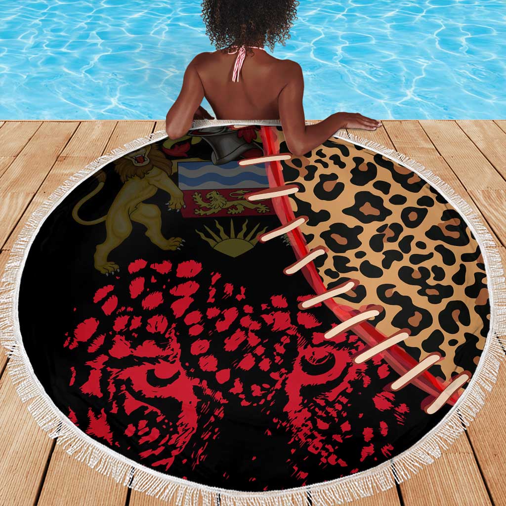 Leopard and Lion Malawi Beach Blanket Unity and Freedom