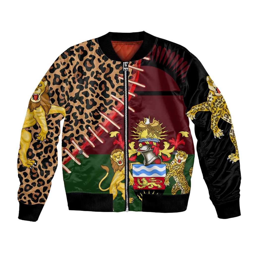 Leopard and Lion Malawi Bomber Jacket Unity and Freedom