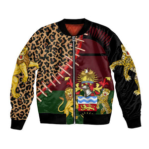 Leopard and Lion Malawi Bomber Jacket Unity and Freedom