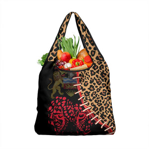 Leopard and Lion Malawi Grocery Bag Unity and Freedom