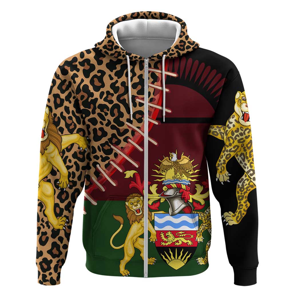 Leopard and Lion Malawi Hoodie Unity and Freedom