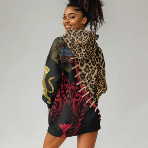 Leopard and Lion Malawi Hoodie Dress Unity and Freedom