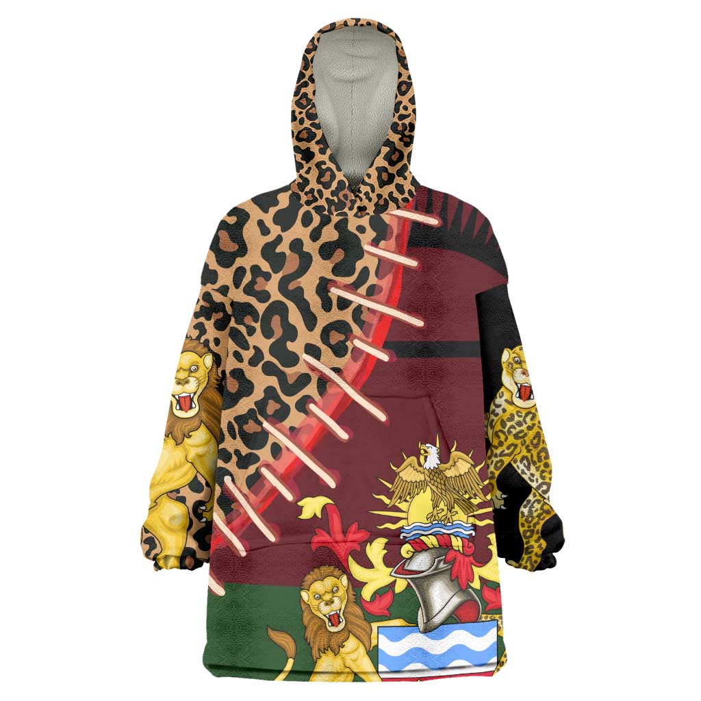Leopard and Lion Malawi Kid Wearable Blanket Hoodie Unity and Freedom