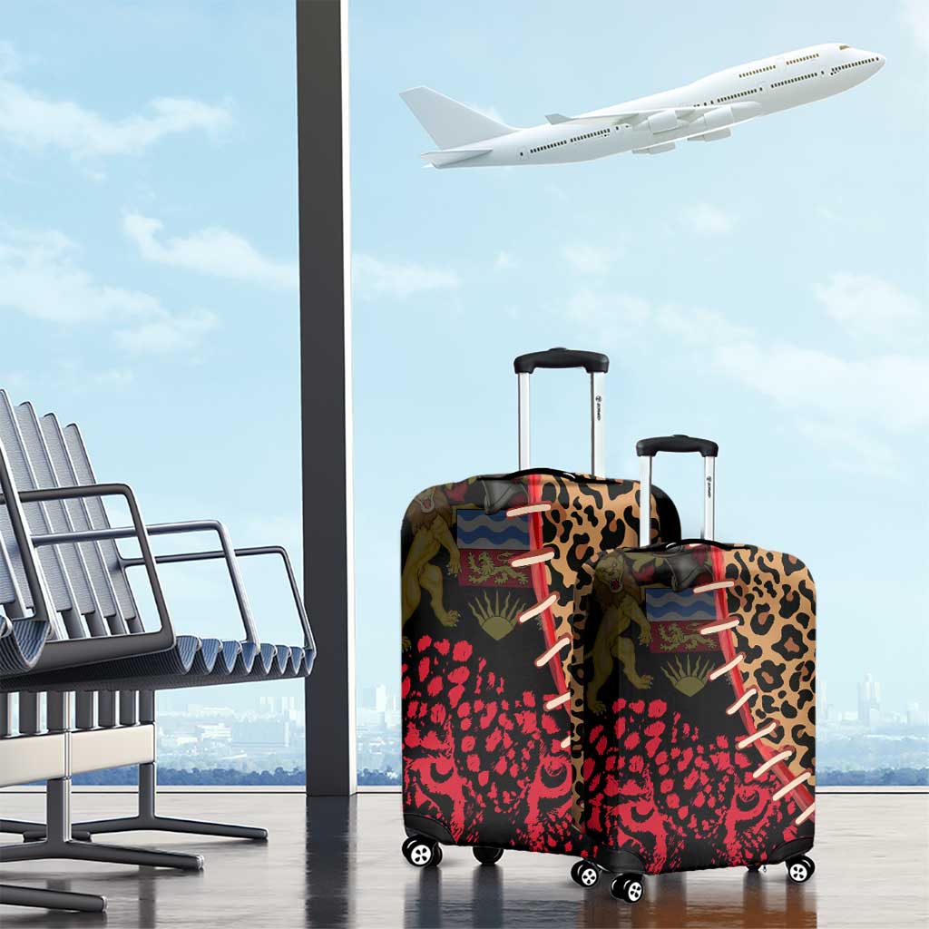 Leopard and Lion Malawi Luggage Cover Unity and Freedom