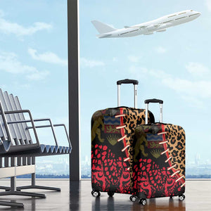 Leopard and Lion Malawi Luggage Cover Unity and Freedom