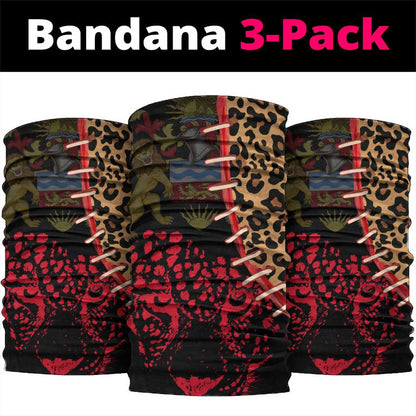 Leopard and Lion Malawi Neck Gaiter Unity and Freedom - African Pride