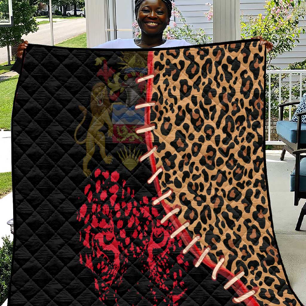 Leopard and Lion Malawi Quilt Unity and Freedom