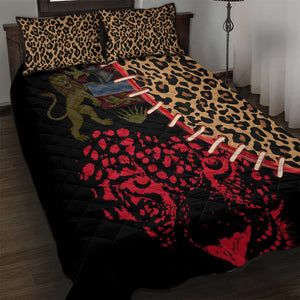 Leopard and Lion Malawi Quilt Bed Set Unity and Freedom