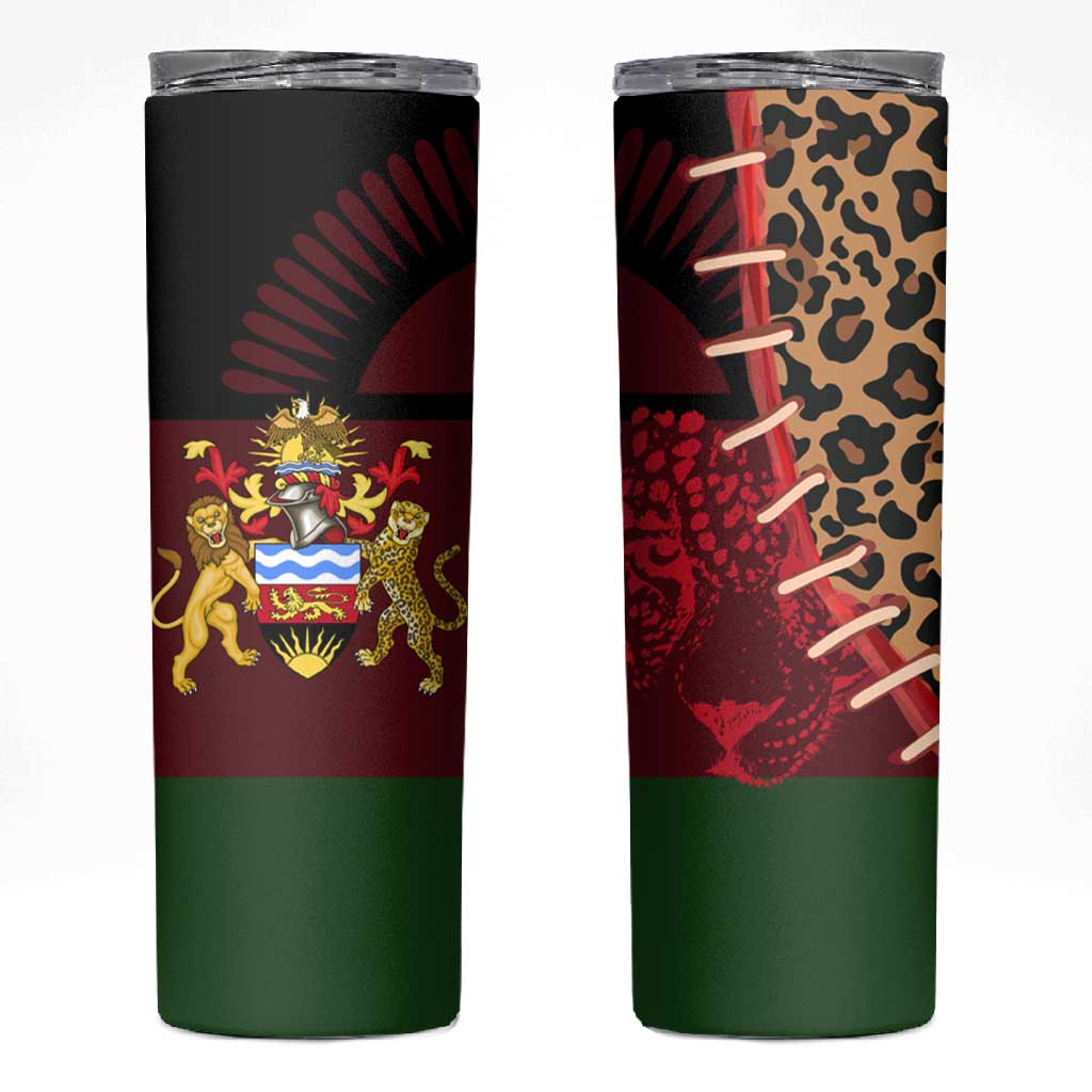 Leopard and Lion Malawi Skinny Tumbler Unity and Freedom