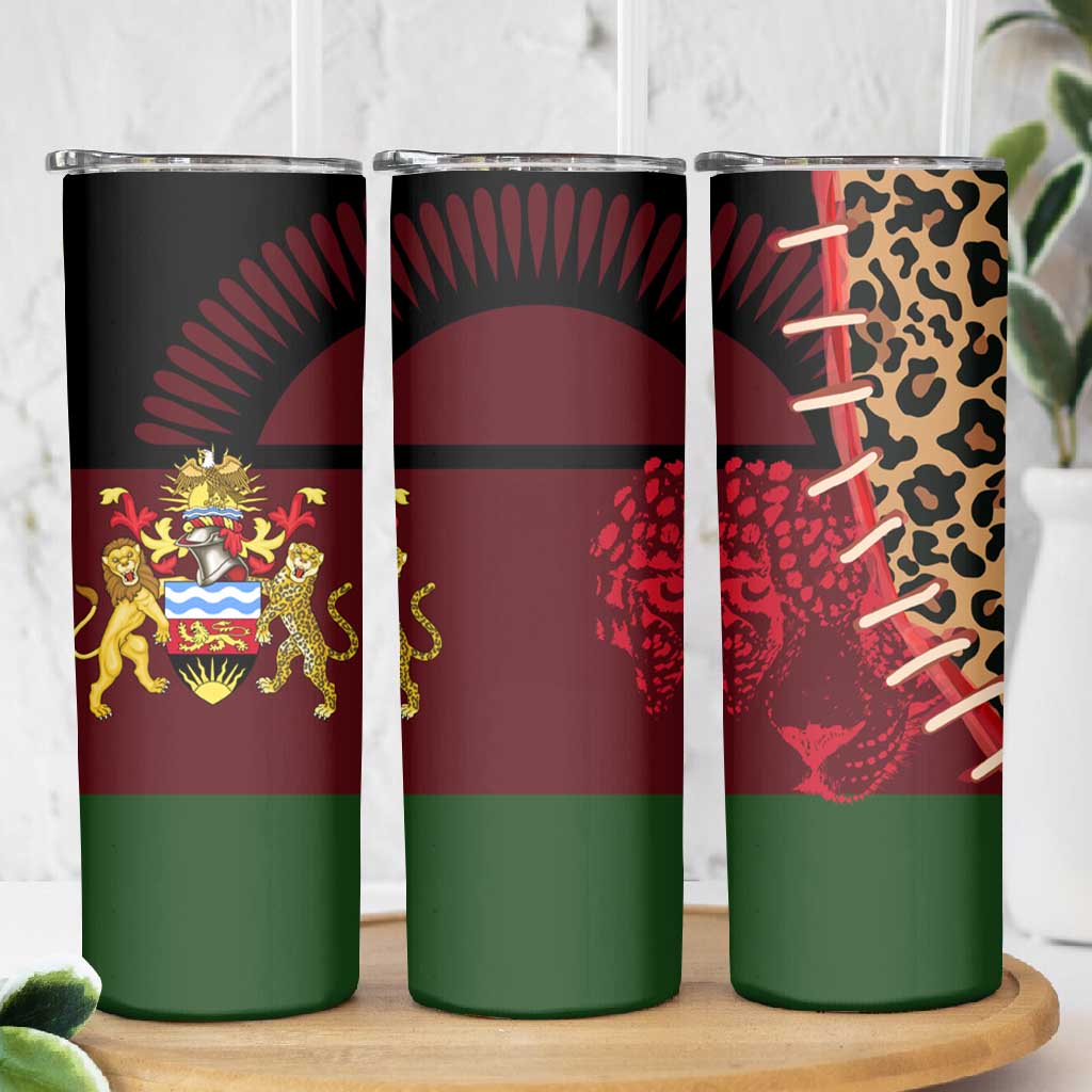 Leopard and Lion Malawi Skinny Tumbler Unity and Freedom