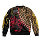 Leopard and Lion Malawi Sleeve Zip Bomber Jacket Unity and Freedom