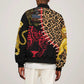 Leopard and Lion Malawi Sleeve Zip Bomber Jacket Unity and Freedom