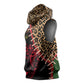 Leopard and Lion Malawi Sleeveless Hoodie Unity and Freedom - African Pride