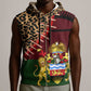 Leopard and Lion Malawi Sleeveless Zip Hoodie Unity and Freedom - African Pride