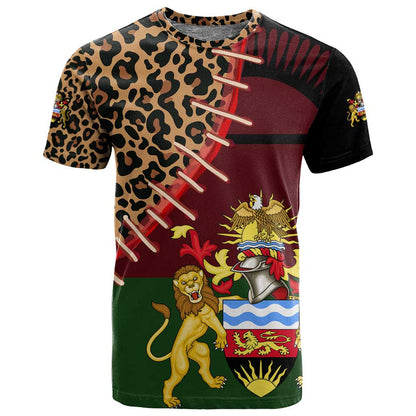 Leopard and Lion Malawi T shirt Unity and Freedom