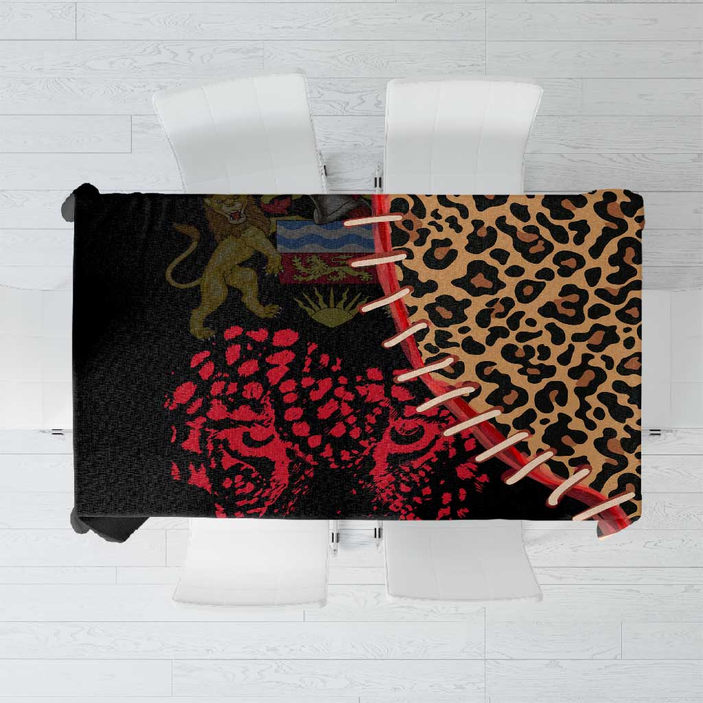 Leopard and Lion Malawi Tablecloth Unity and Freedom