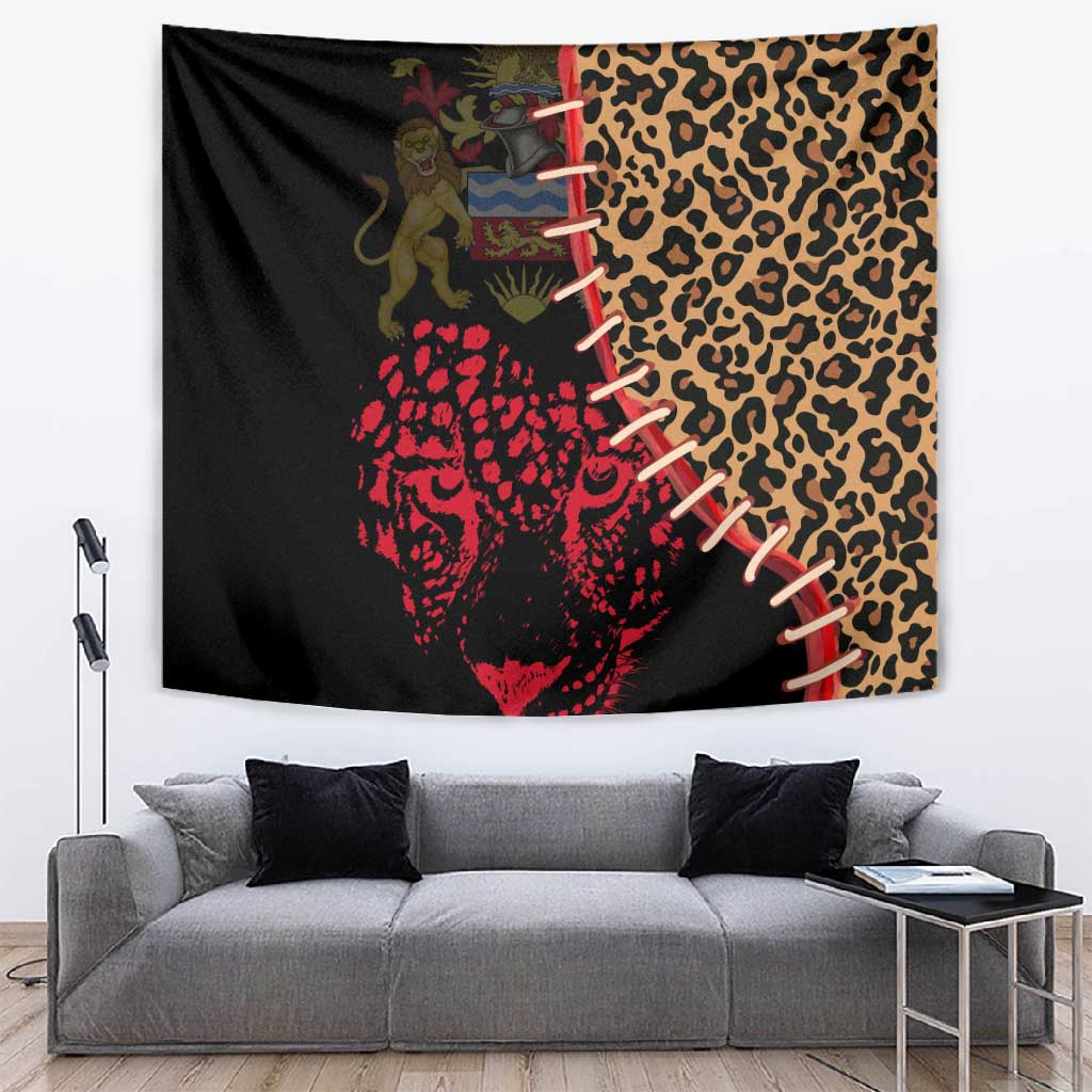 Leopard and Lion Malawi Tapestry Unity and Freedom