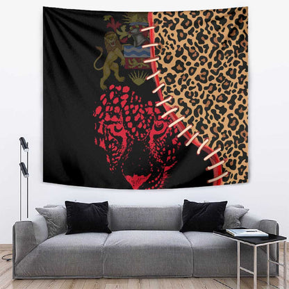 Leopard and Lion Malawi Tapestry Unity and Freedom