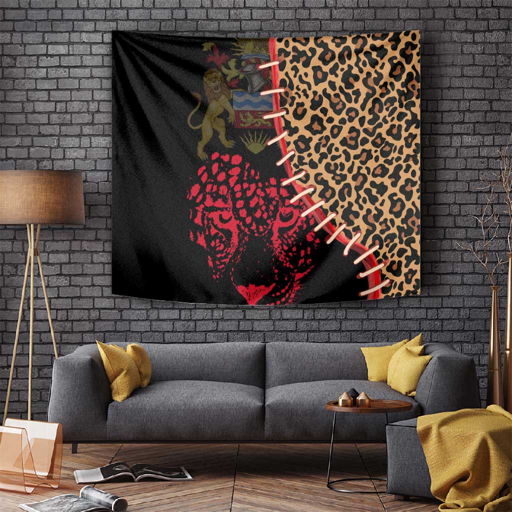 Leopard and Lion Malawi Tapestry Unity and Freedom
