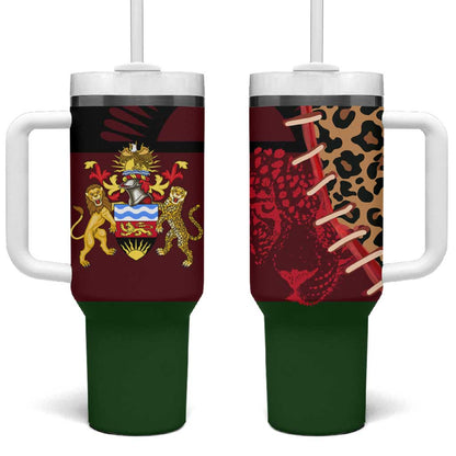 Leopard and Lion Malawi Tumbler With Handle Unity and Freedom