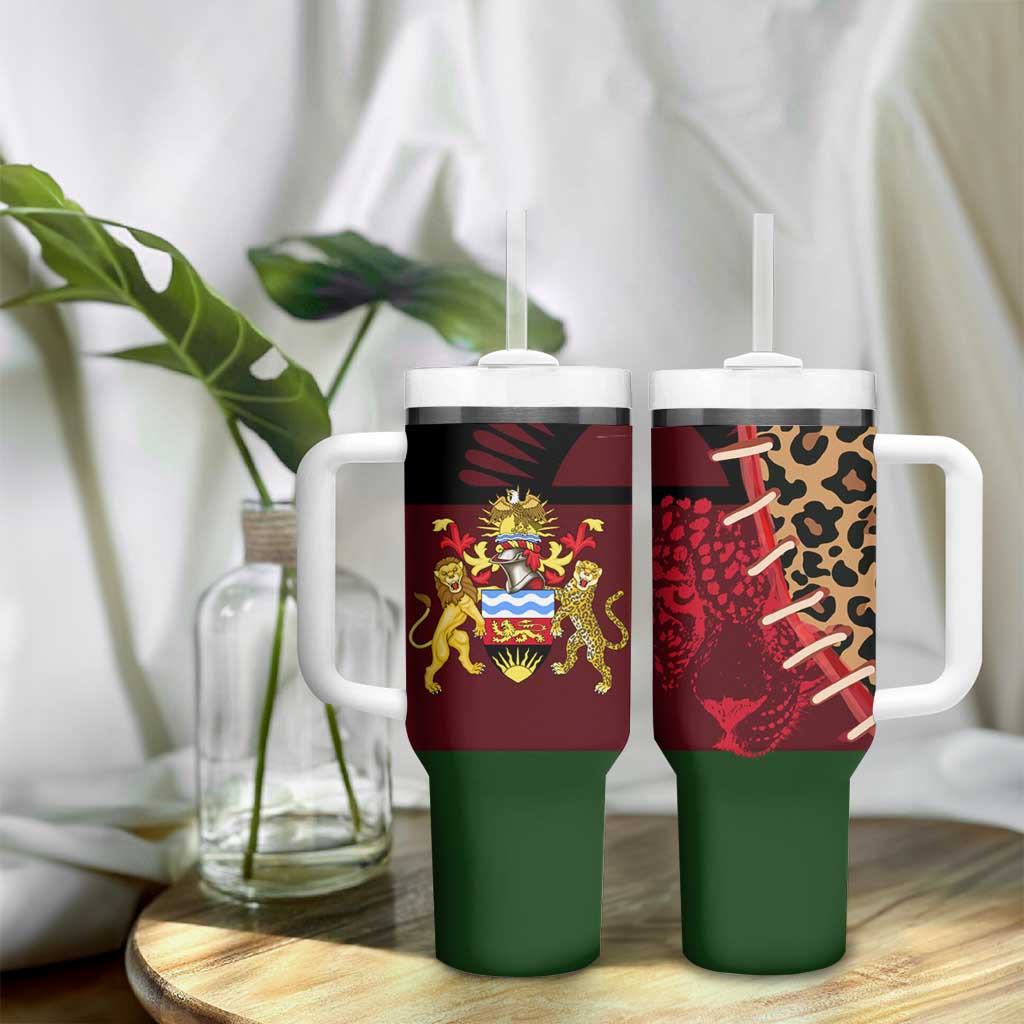 Leopard and Lion Malawi Tumbler With Handle Unity and Freedom