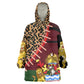 Leopard and Lion Malawi Wearable Blanket Hoodie Unity and Freedom