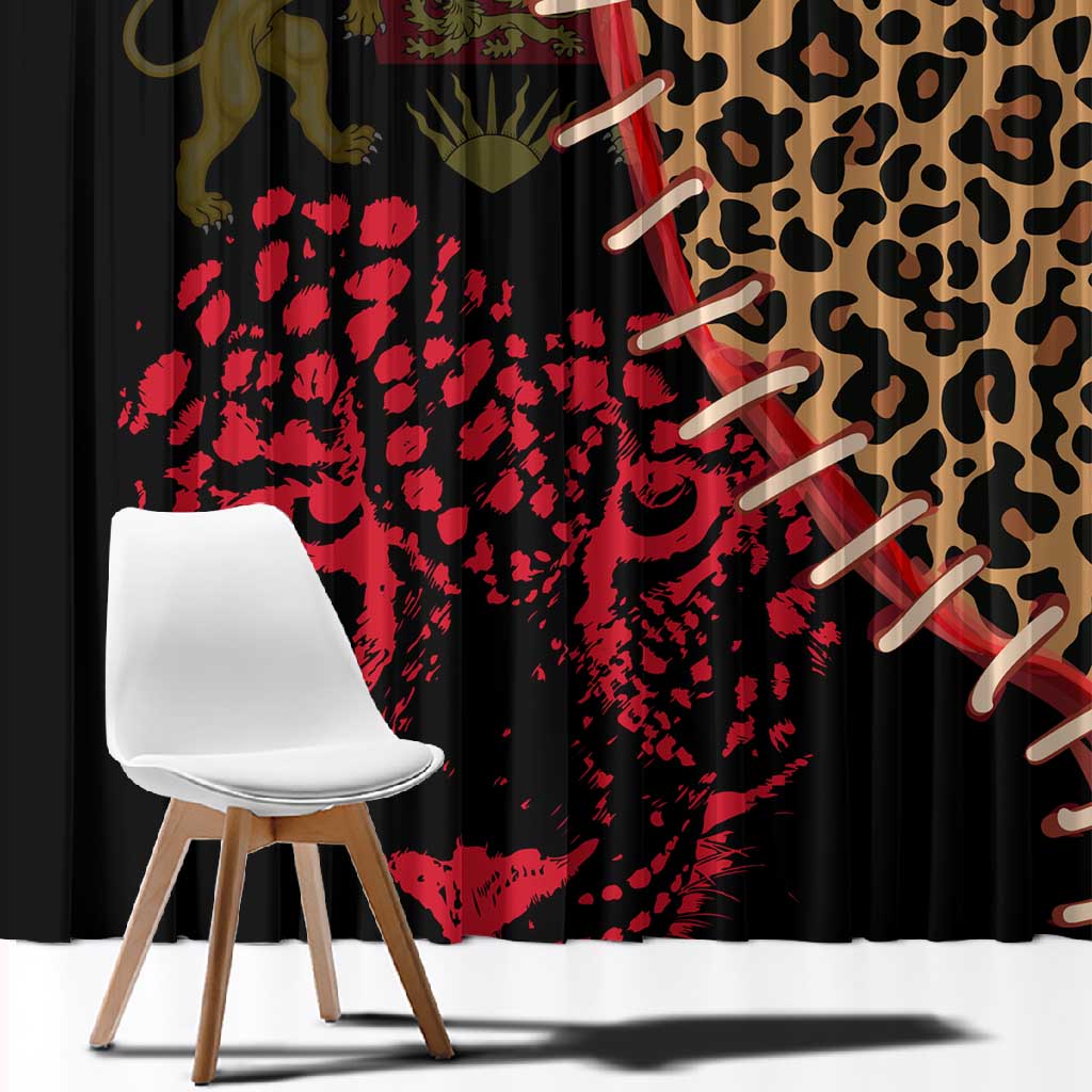Leopard and Lion Malawi Window Curtain Unity and Freedom