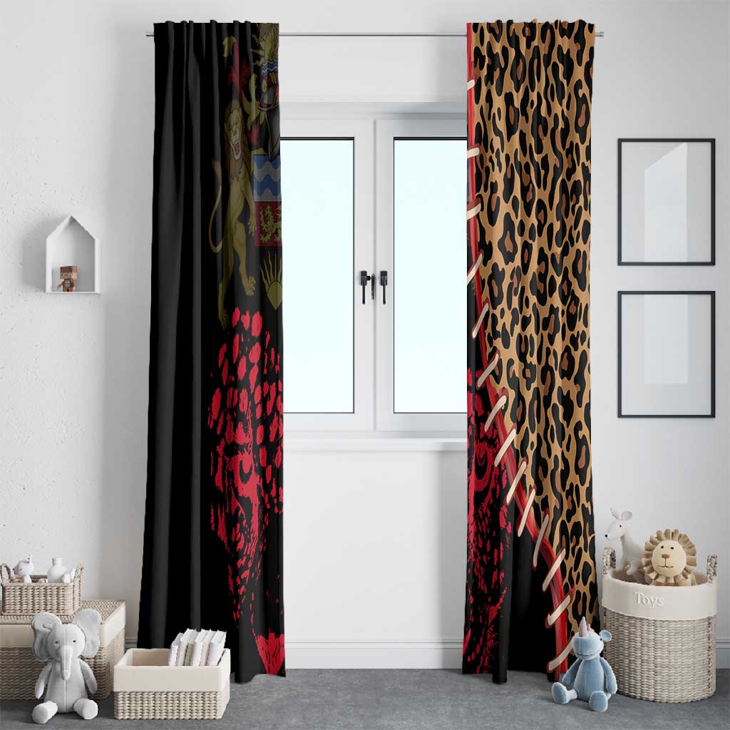 Leopard and Lion Malawi Window Curtain Unity and Freedom