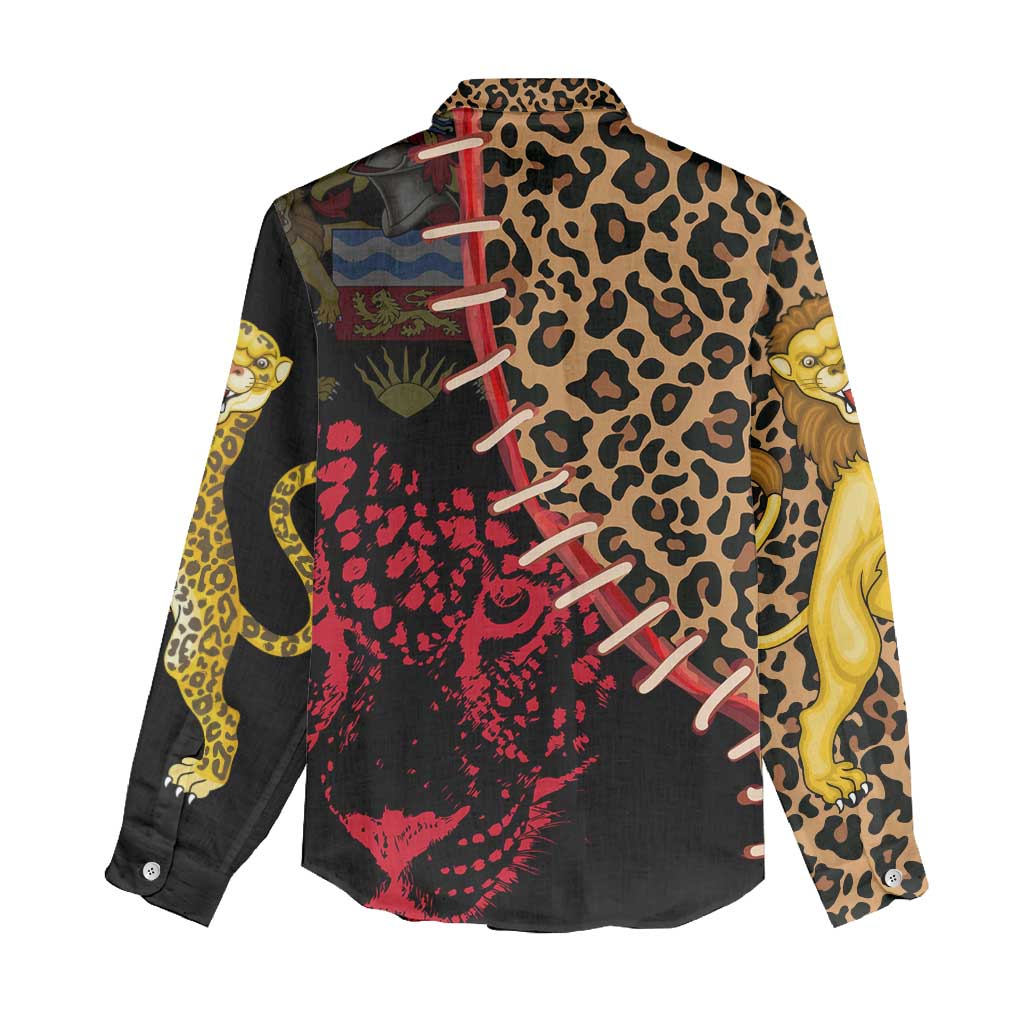 Leopard and Lion Malawi Women Casual Shirt Unity and Freedom