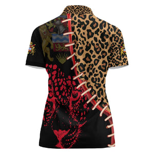 Leopard and Lion Malawi Women Polo Shirt Unity and Freedom