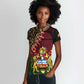 Leopard and Lion Malawi Women Polo Shirt Unity and Freedom