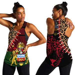 Leopard and Lion Malawi Women Racerback Tank Unity and Freedom
