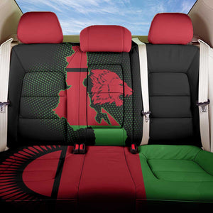 Malawi Lion Map Flag Back Car Seat Cover Wildlife Fusion Design