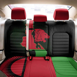 Malawi Lion Map Flag Back Car Seat Cover Wildlife Fusion Design