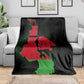 Malawi Lion Map Flag Blanket Wildlife Fusion Design