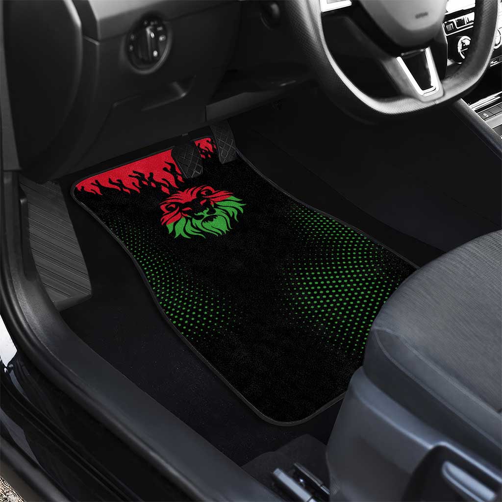 Malawi Lion Map Flag Car Mats Wildlife Fusion Design