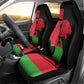 Malawi Lion Map Flag Car Seat Cover Wildlife Fusion Design