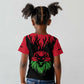 Malawi Lion Map Flag Kid T shirt Wildlife Fusion Design