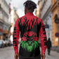 Malawi Lion Map Flag Long Sleeve Button Shirt Wildlife Fusion Design
