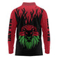 Malawi Lion Map Flag Long Sleeve Polo Shirt Wildlife Fusion Design