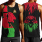 Malawi Lion Map Flag Men Tank Top Wildlife Fusion Design