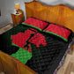 Malawi Lion Map Flag Quilt Bed Set Wildlife Fusion Design
